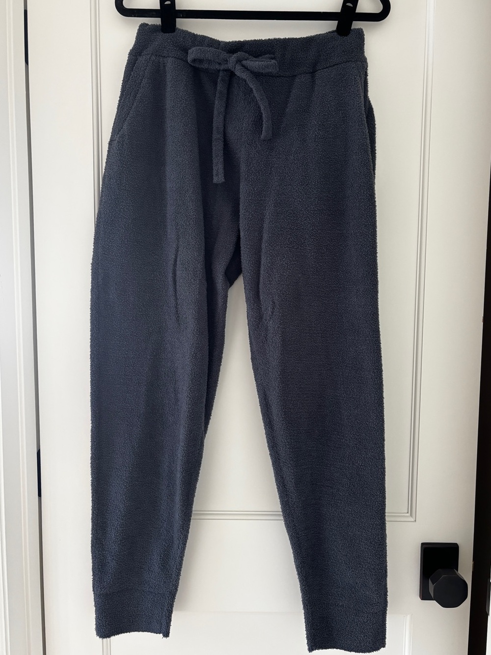 Eberjey Woman’s Cozy Plush Terry Drawstring Jogger Pants - Gray- size M